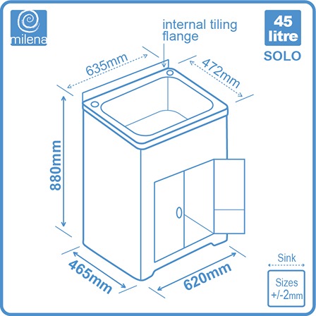 Solo diagram of dimensions